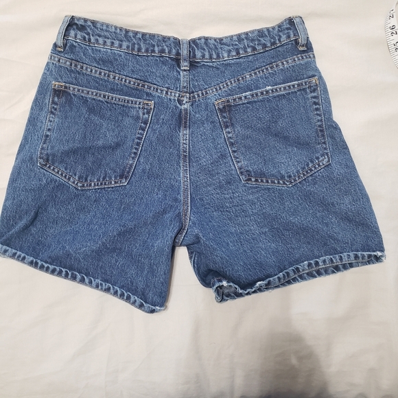Zara Classic Dark Wash Blue Denim Women's Shorts Long Inseam 8 - Picture 8 of 8